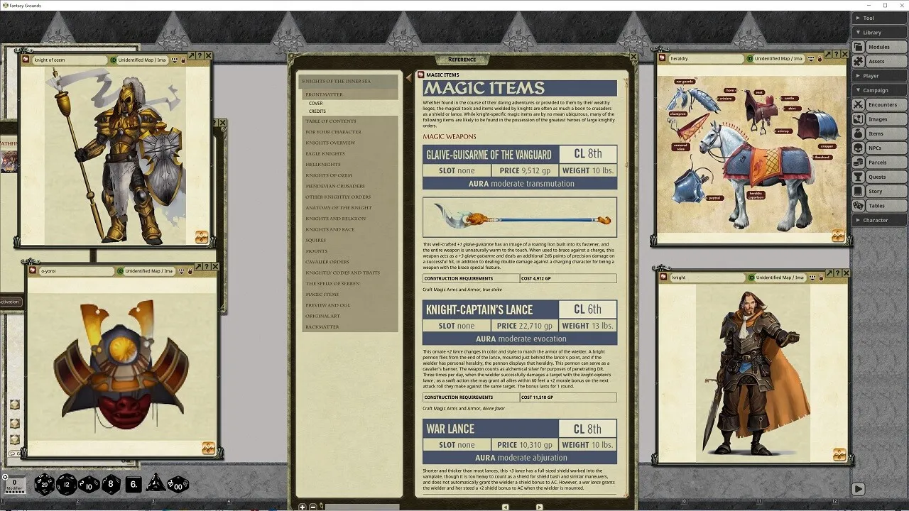 Fantasy Grounds - Pathfinder RPG - Pathfinder Player Companion: Knights of the Inner Sea Screenshot 3