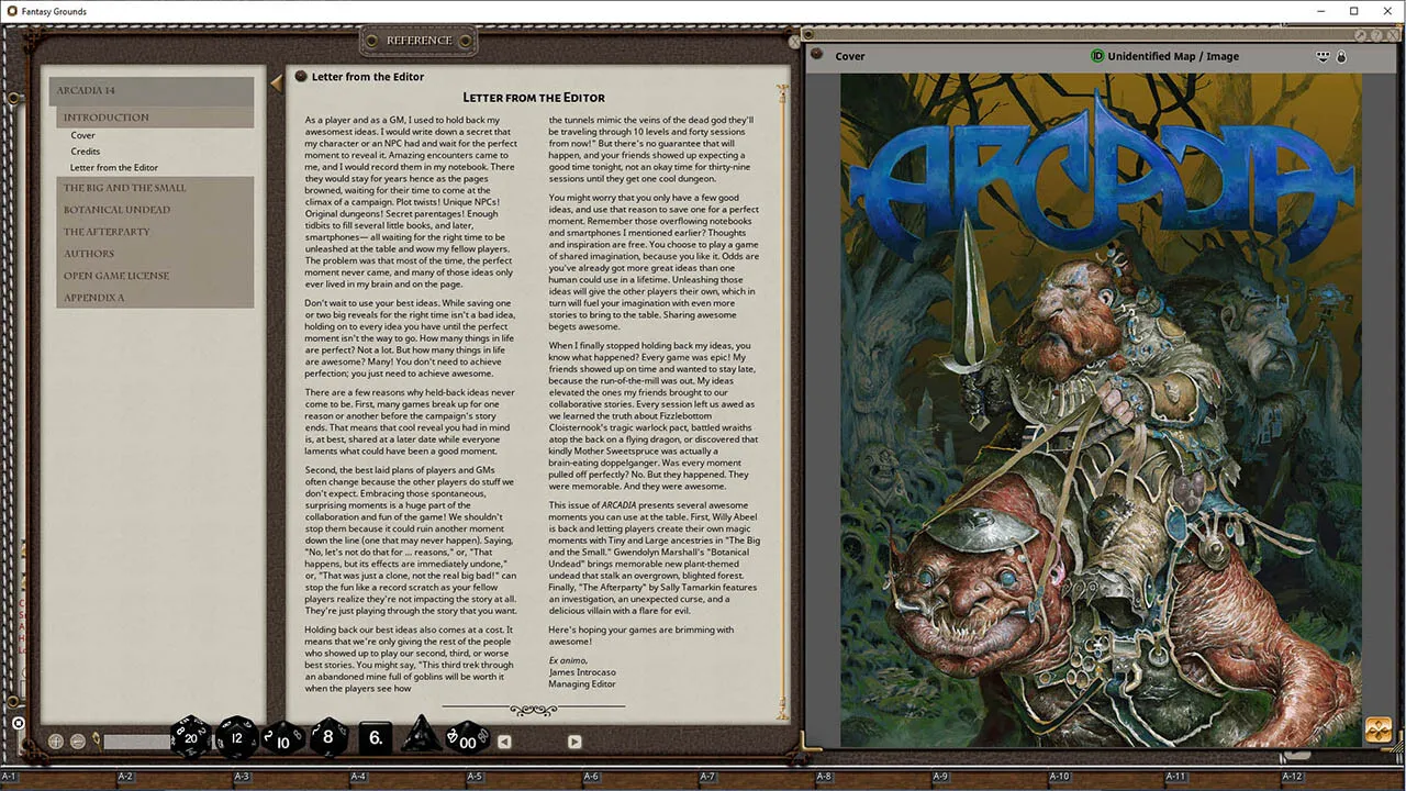 Fantasy Grounds - Arcadia Issue 014 Screenshot 1