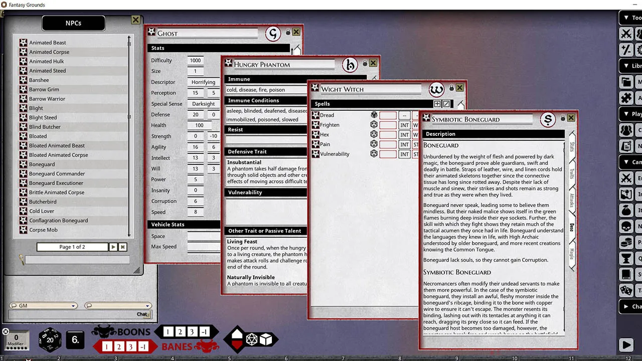 Fantasy Grounds - Shadow of the Demon Lord Monstrous Pack 1 - The Undead Screenshot 3