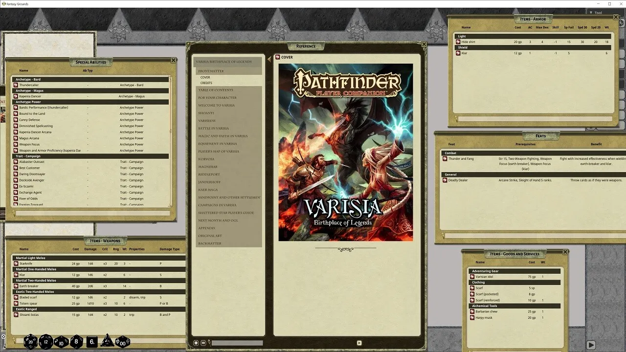 Fantasy Grounds - Pathfinder RPG - Pathfinder Player Companion: Varisia, Birthplace of Legends Screenshot 4