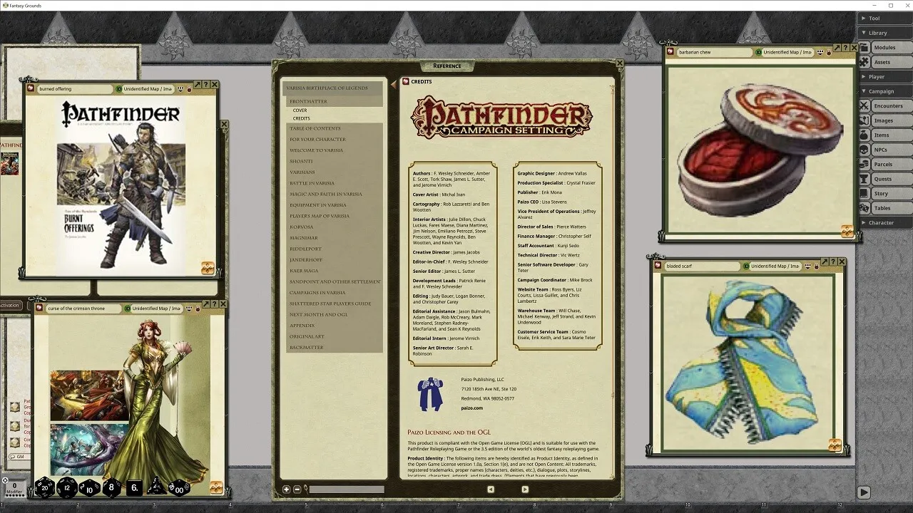 Fantasy Grounds - Pathfinder RPG - Pathfinder Player Companion: Varisia, Birthplace of Legends Screenshot 3