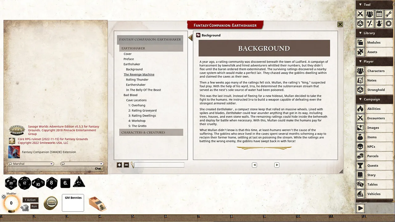 Fantasy Grounds - Earthshaker Fantasy Adventure Screenshot 0