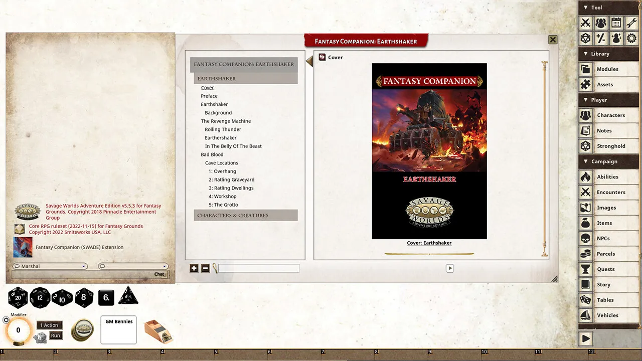 Fantasy Grounds - Earthshaker Fantasy Adventure Screenshot 1