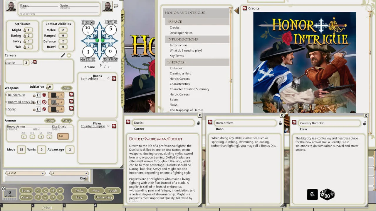 Fantasy Grounds - Honor + Intrigue Screenshot 4