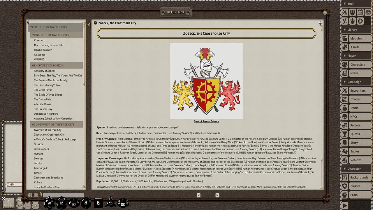 Fantasy Grounds - Zobeck: The Clockwork City Collector Edition Screenshot 2