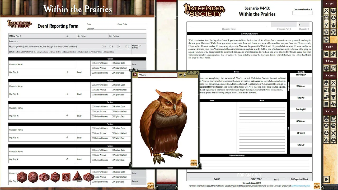 Fantasy Grounds - Pathfinder 2 RPG - Pathfinder Society Scenario #4-13: Within the Prairies Screenshot 4