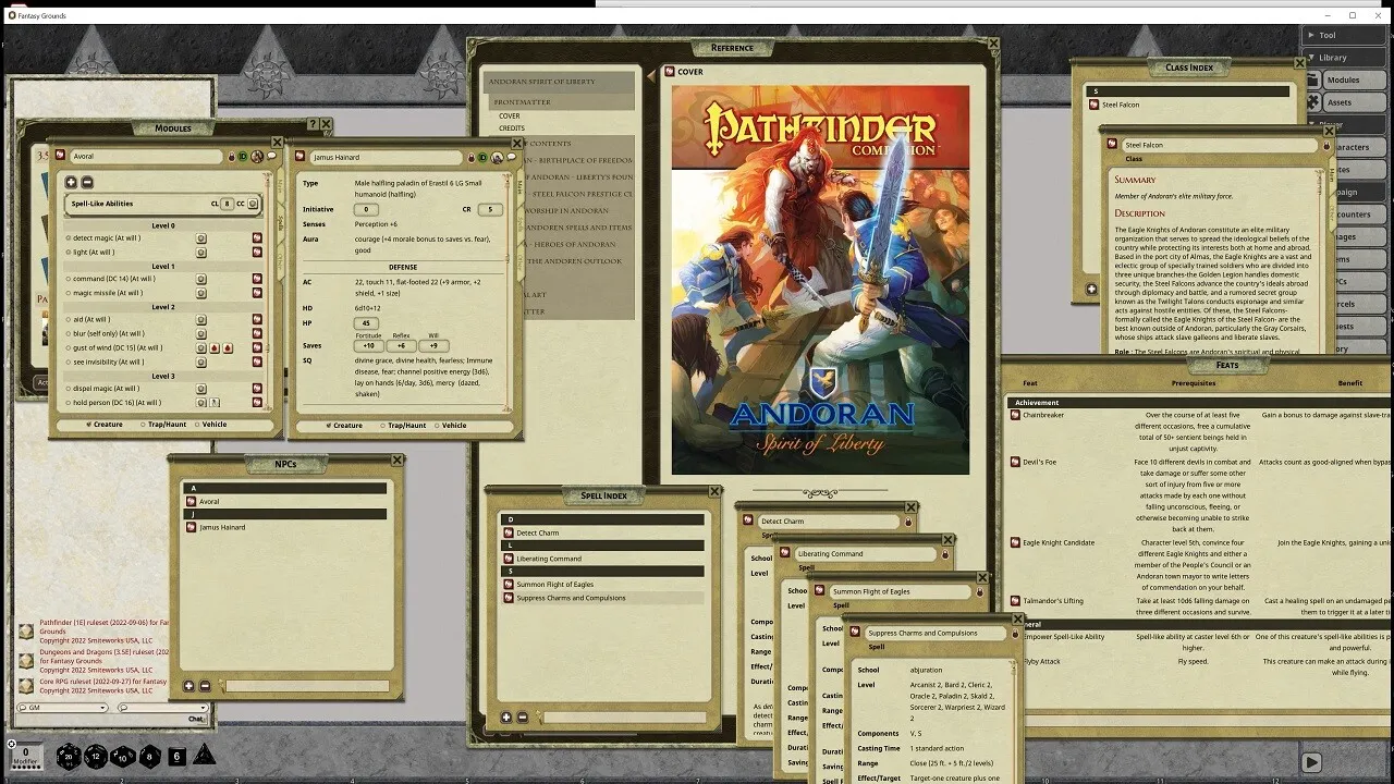 Fantasy Grounds - Pathfinder RPG - Player Companion: Andoran Spirit of Liberty Screenshot 4