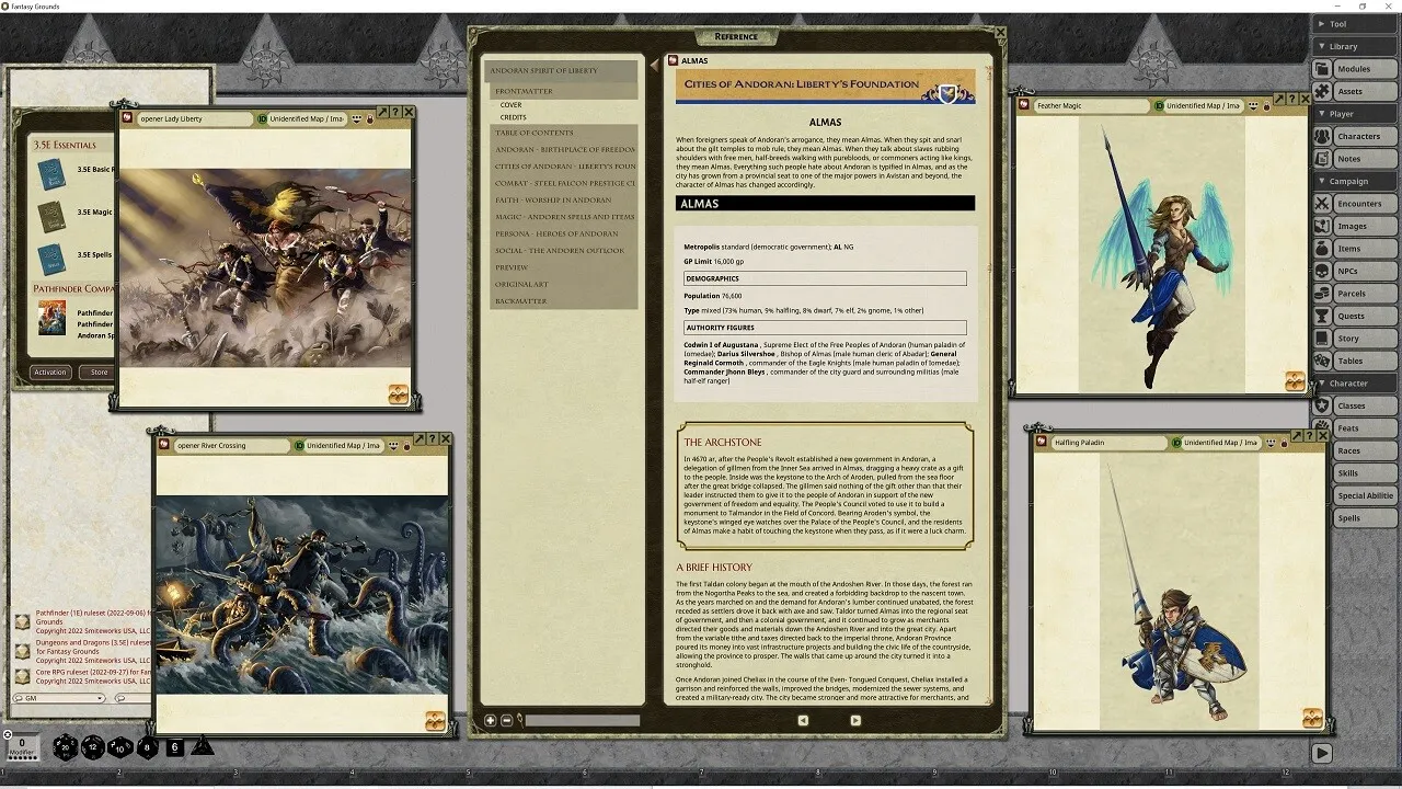 Fantasy Grounds - Pathfinder RPG - Player Companion: Andoran Spirit of Liberty Screenshot 0