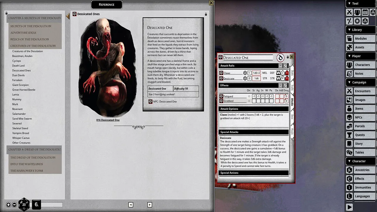 Fantasy Grounds - Shadow of the Demon Lord Tombs of the Desolation Screenshot 1
