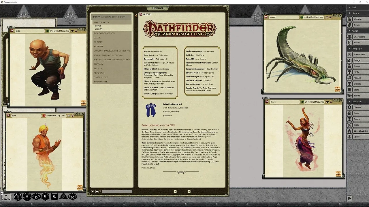 Fantasy Grounds - Pathfinder RPG - Pathfinder Companion: Qadira Gateway to the East Screenshot 3