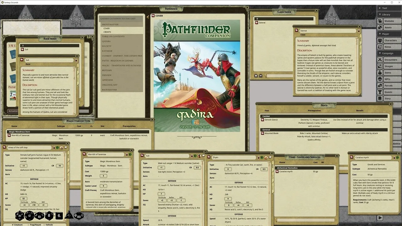 Fantasy Grounds - Pathfinder RPG - Pathfinder Companion: Qadira Gateway to the East Screenshot 4