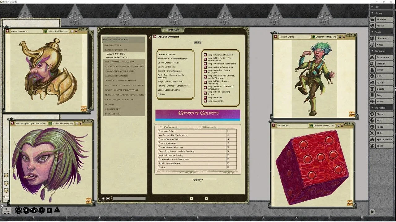 Fantasy Grounds - Pathfinder RPG - Pathfinder Player Companion: Gnomes of Golarion Screenshot 1