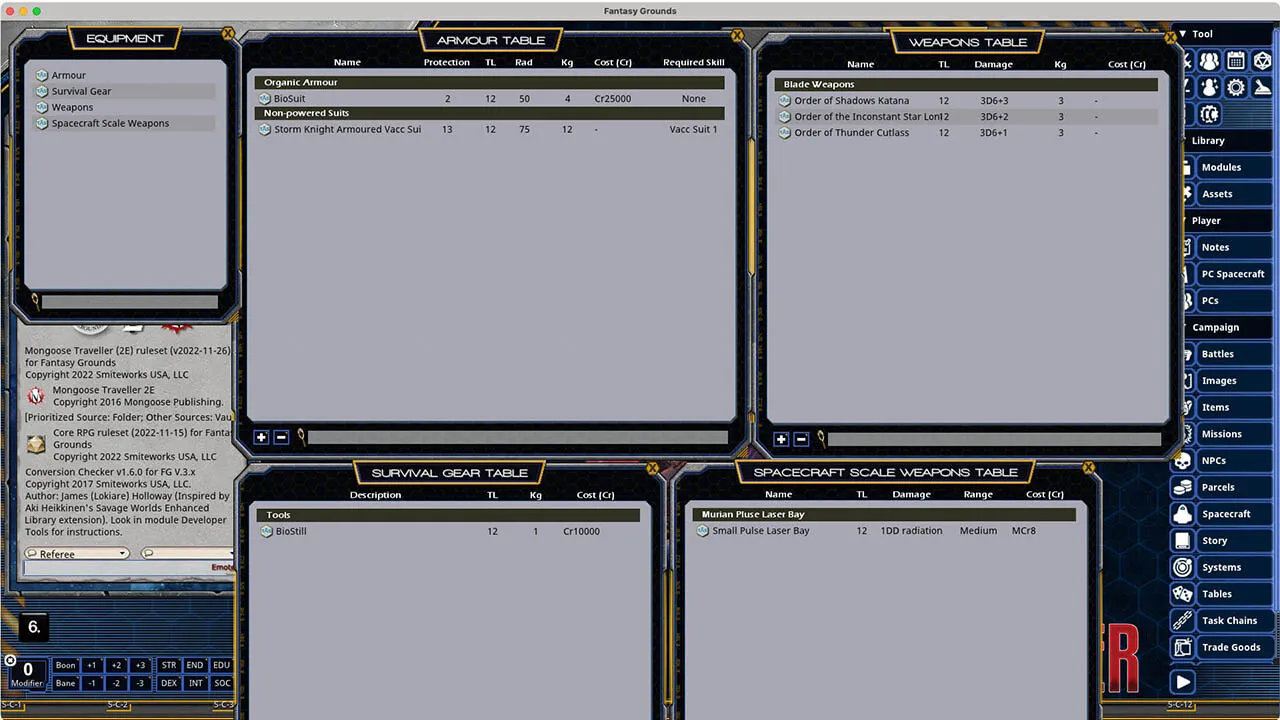 Fantasy Grounds - The Spinward Extents Screenshot 0