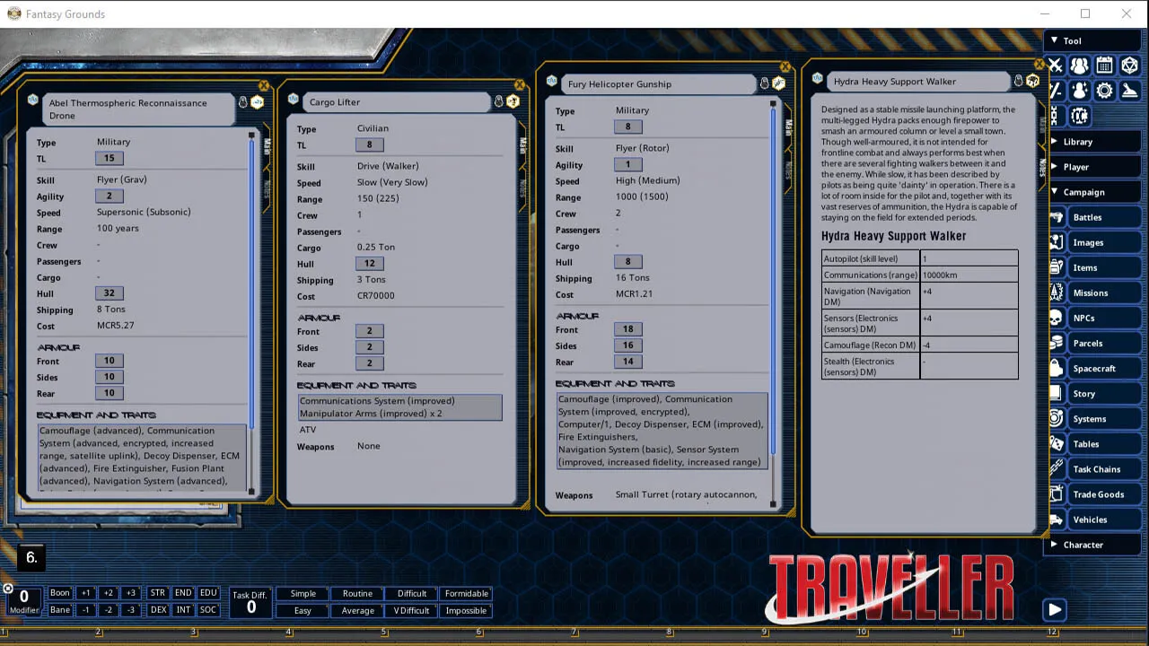 Fantasy Grounds - Vehicle Handbook Screenshot 1