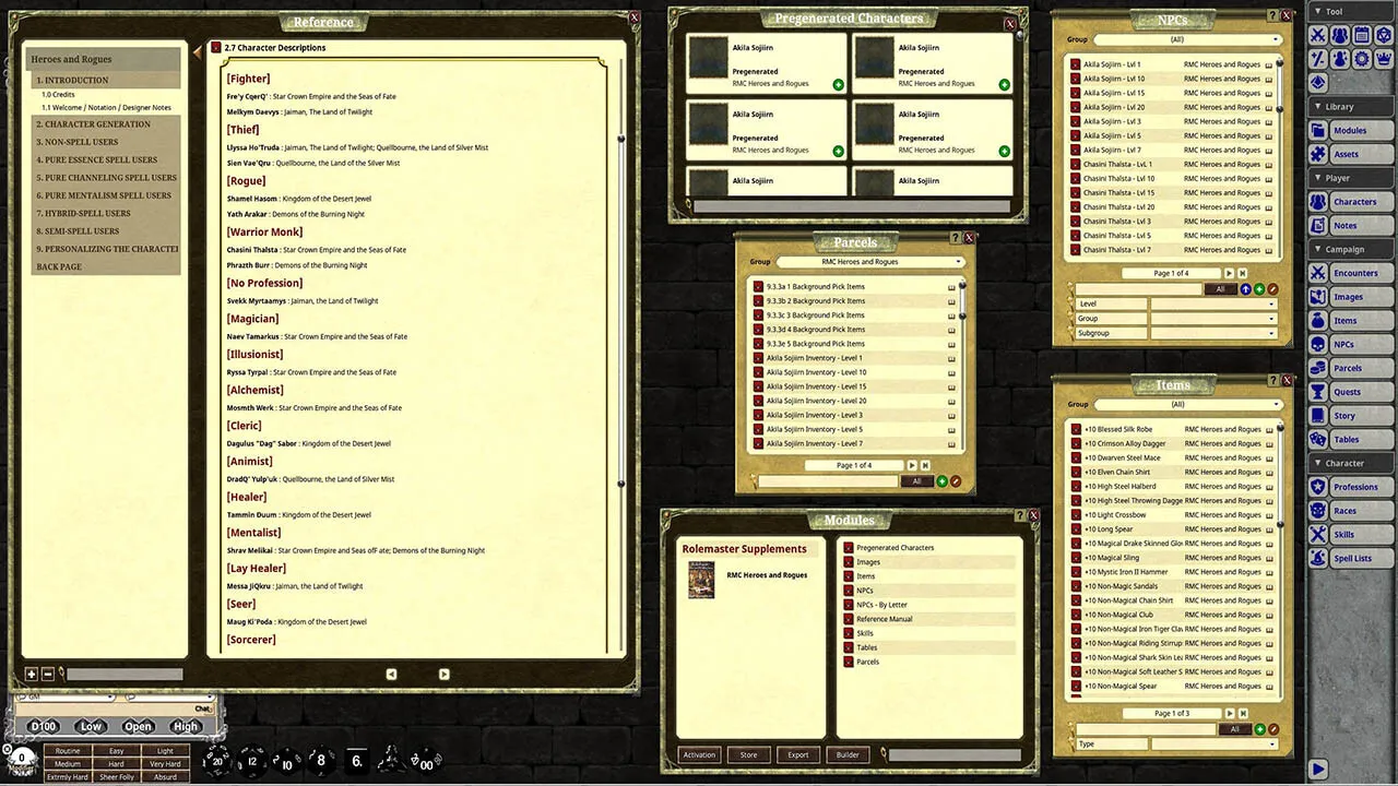 Fantasy Grounds - Heroes and Rogues Screenshot 3