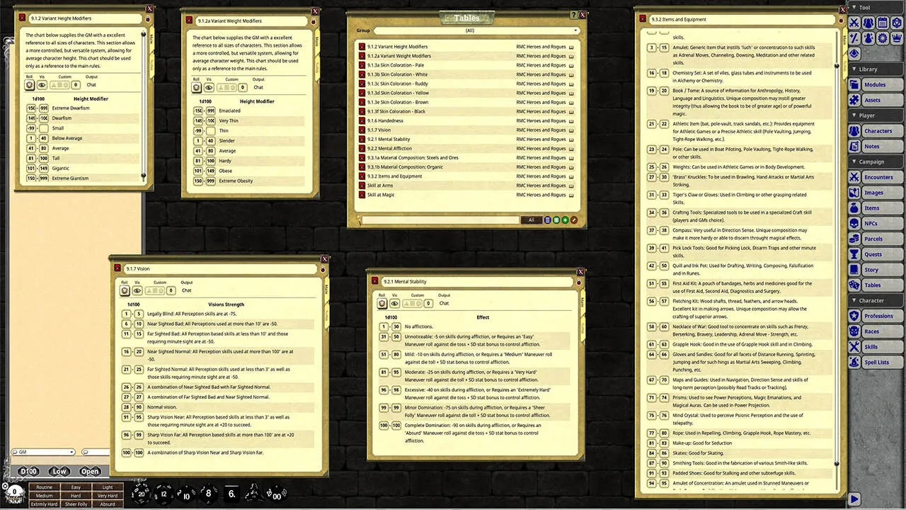 Fantasy Grounds - Heroes and Rogues Screenshot 1