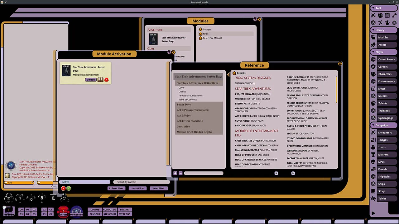 Fantasy Grounds - Star Trek Adventures: Better Days Screenshot 3