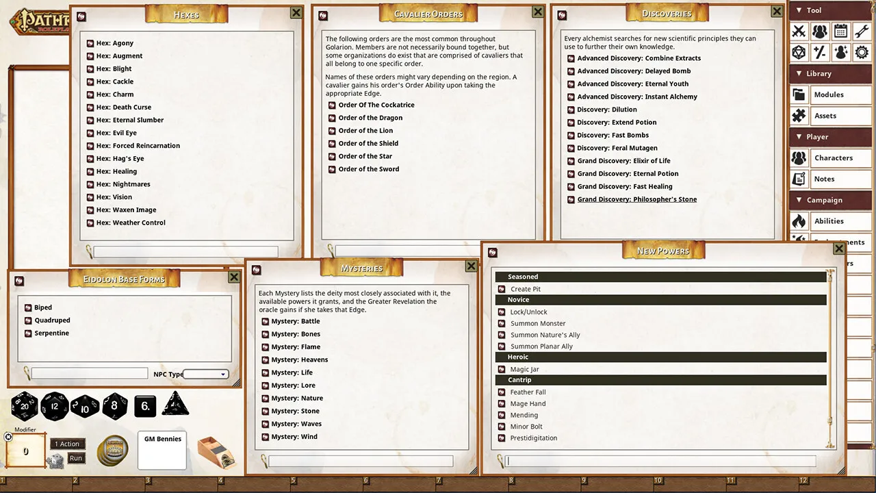 Fantasy Grounds - Pathfinder for Savage Worlds: Advanced Player's Guide Screenshot 4
