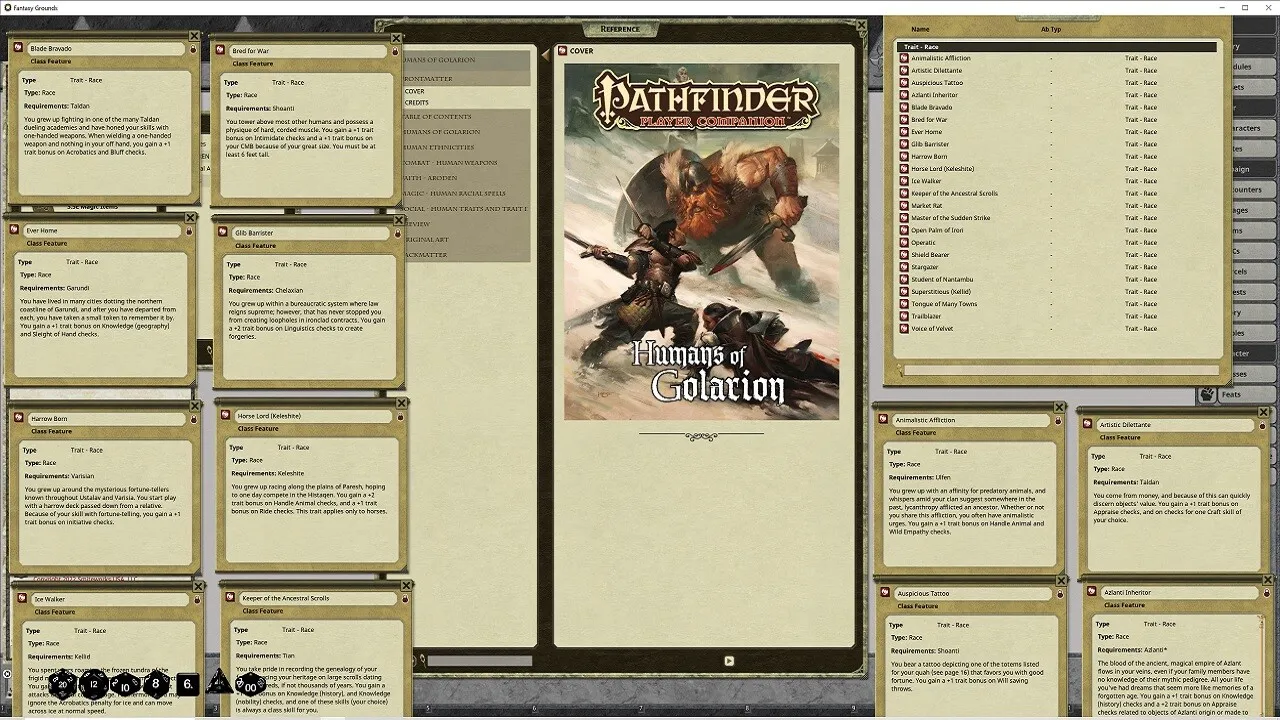 Fantasy Grounds - Pathfinder RPG - Pathfinder Companion: Humans of Golarion Screenshot 3
