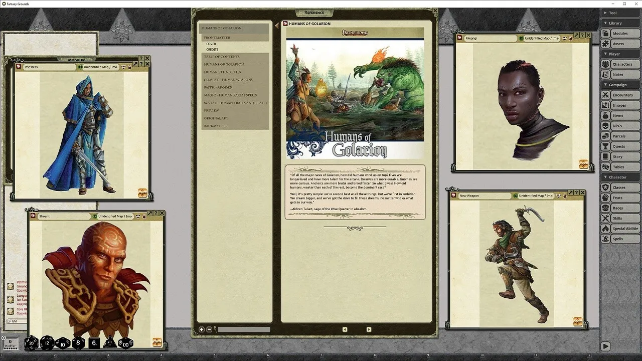 Fantasy Grounds - Pathfinder RPG - Pathfinder Companion: Humans of Golarion Screenshot 0