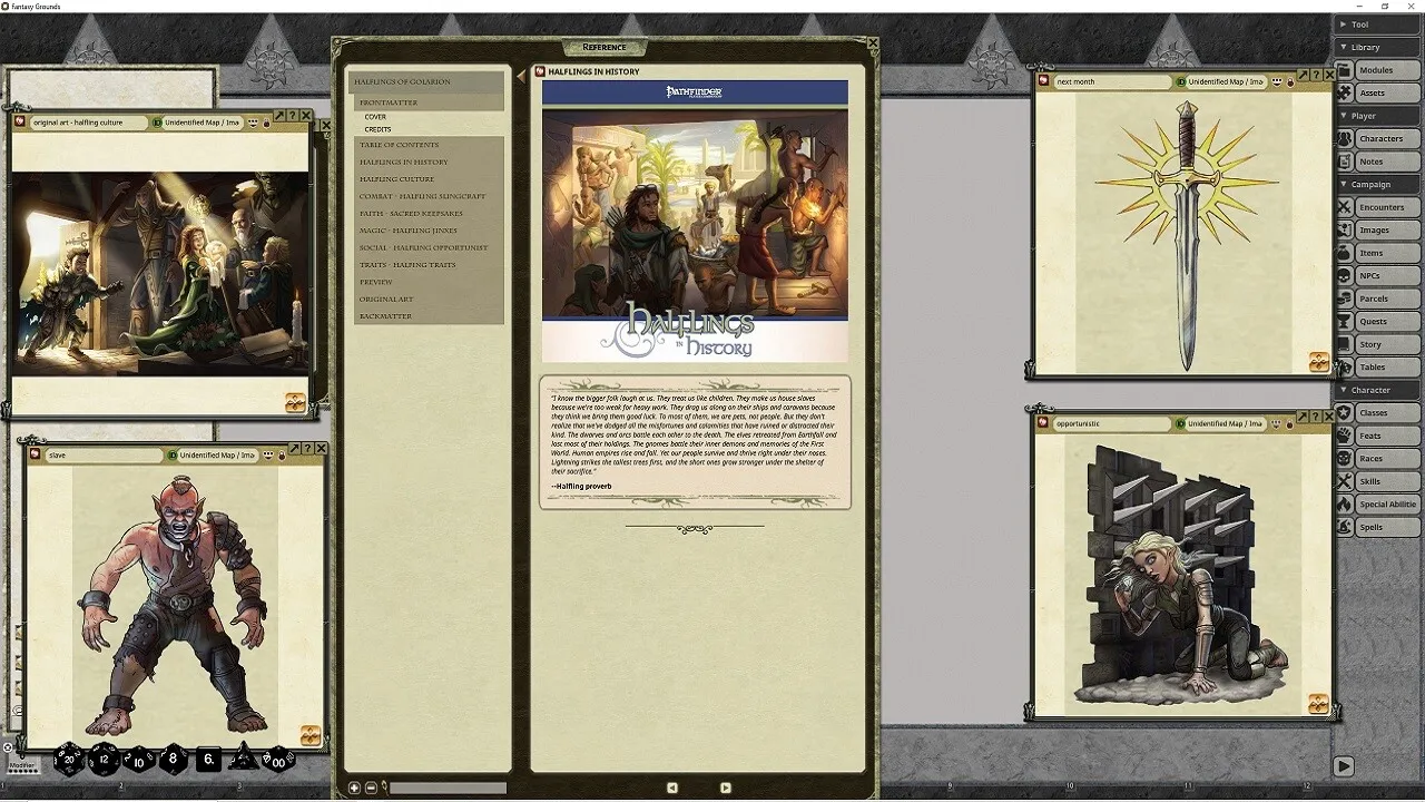 Fantasy Grounds - Pathfinder RPG - Pathfinder Companion: Halflings of Golarion Screenshot 2