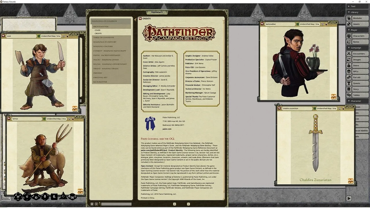 Fantasy Grounds - Pathfinder RPG - Pathfinder Companion: Halflings of Golarion Screenshot 1
