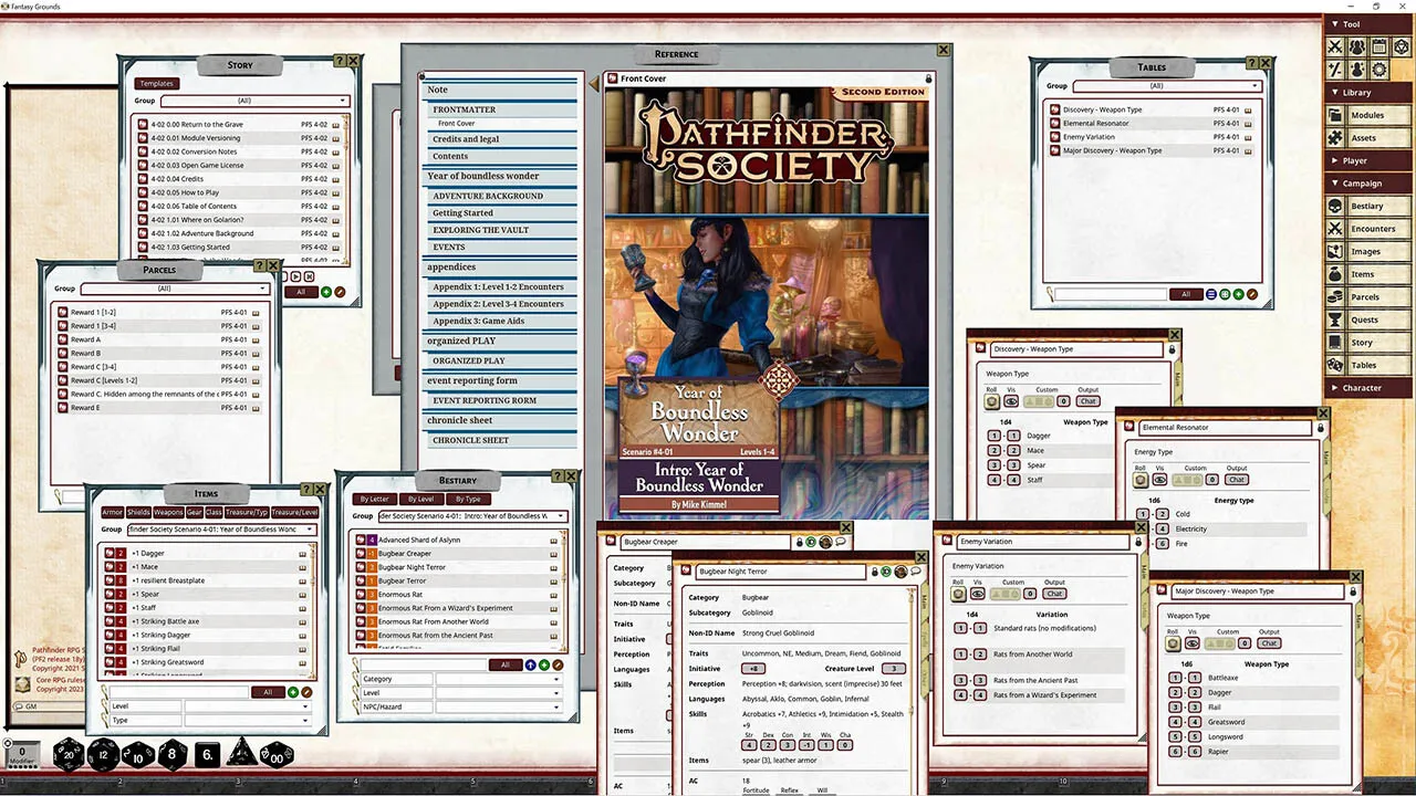 Fantasy Grounds - Pathfinder 2 RPG - Pathfinder Society Scenario #4-01: Year of Boundless Wonder Screenshot 4