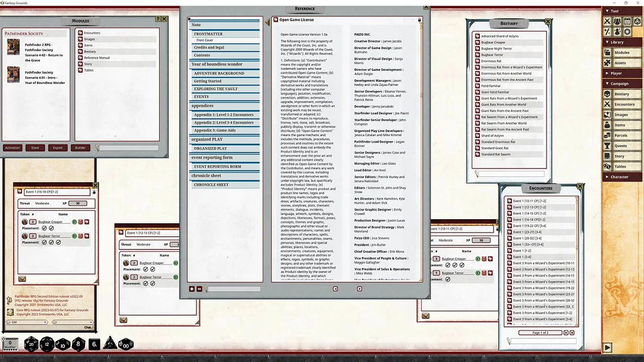 Fantasy Grounds - Pathfinder 2 RPG - Pathfinder Society Scenario #4-01: Year of Boundless Wonder Screenshot 2