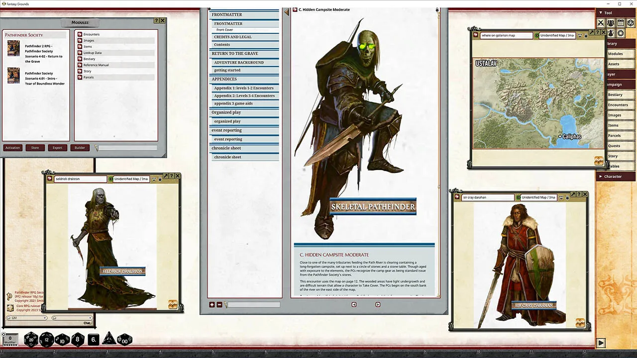 Fantasy Grounds - Pathfinder 2 RPG - Pathfinder Society Scenario #4-02: Return to the Grave Screenshot 3