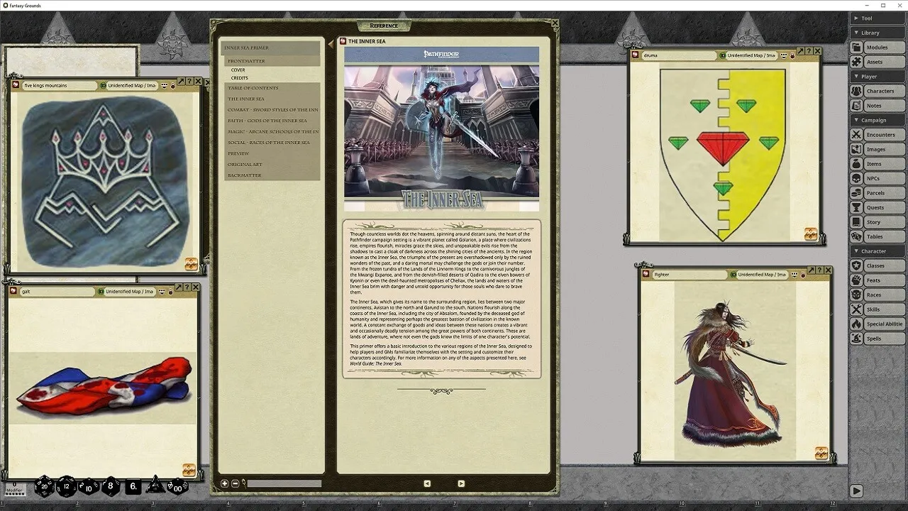 Fantasy Grounds - Pathfinder RPG - Pathfinder Companion: Inner Sea Primer Screenshot 0