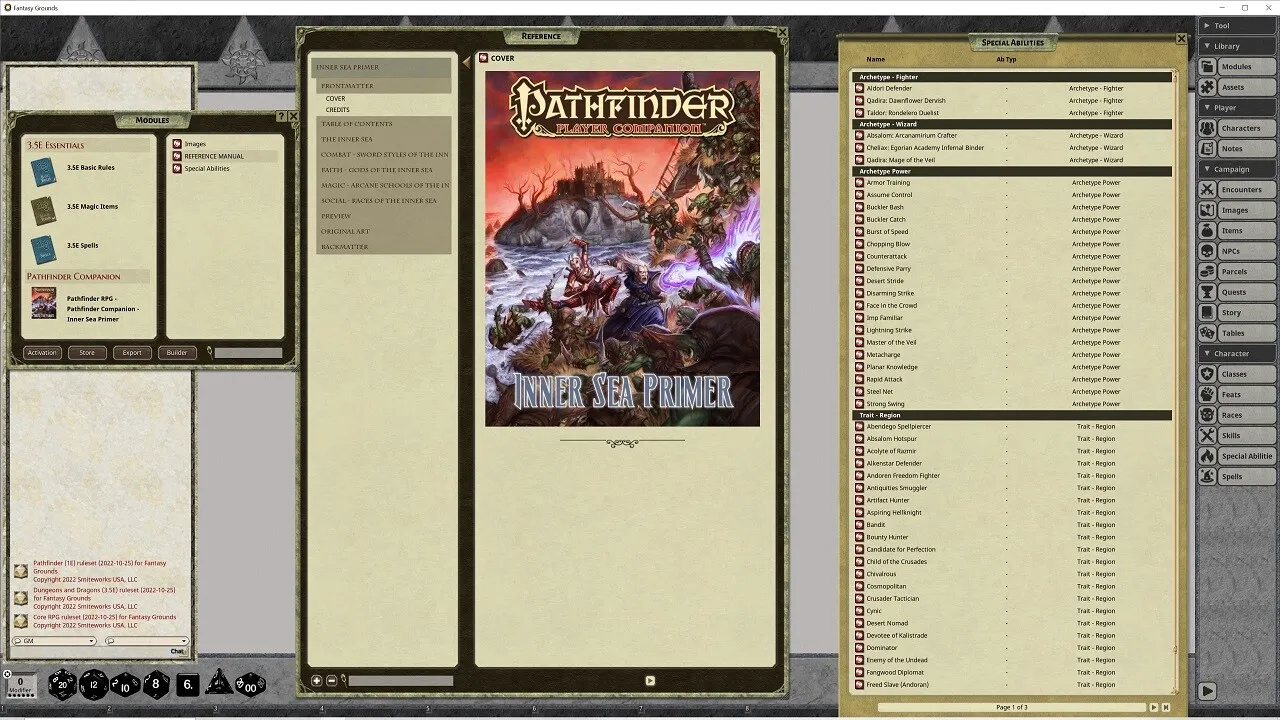 Fantasy Grounds - Pathfinder RPG - Pathfinder Companion: Inner Sea Primer Screenshot 4