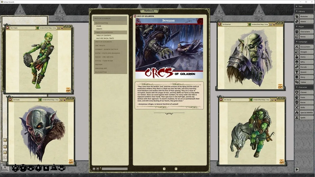 Fantasy Grounds - Pathfinder RPG - Pathfinder Companion: Orcs of Golarion Screenshot 3