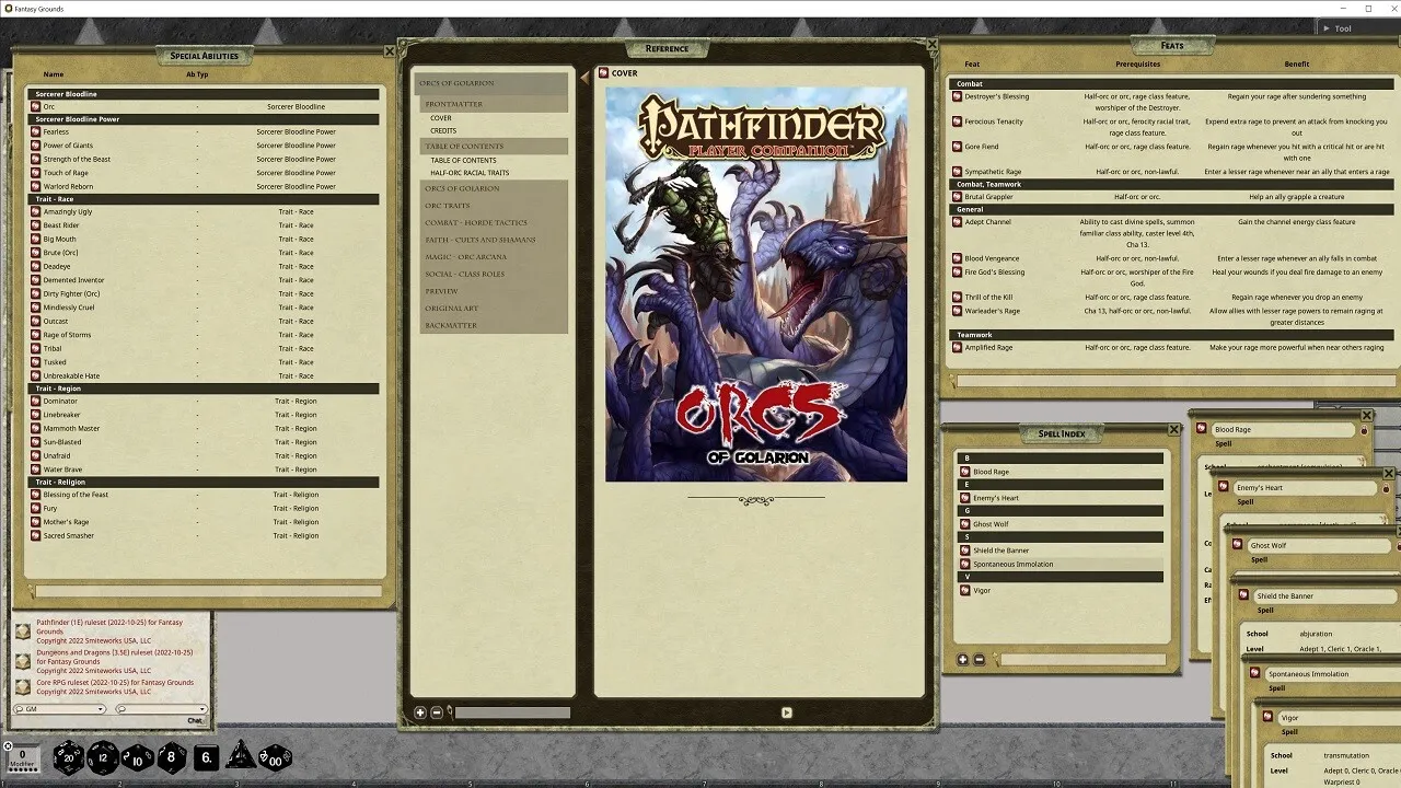 Fantasy Grounds - Pathfinder RPG - Pathfinder Companion: Orcs of Golarion Screenshot 4
