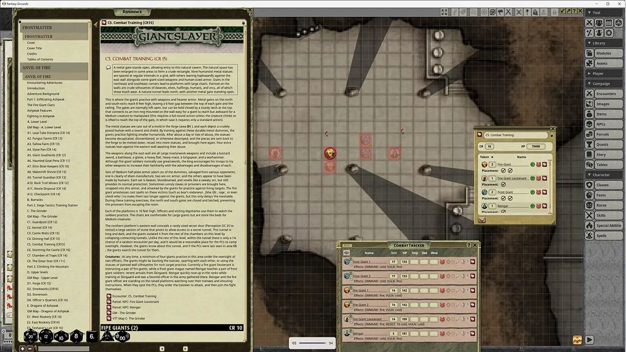Fantasy Grounds - Pathfinder RPG - Giantslayer AP 5: Anvil of Fire Screenshot 2