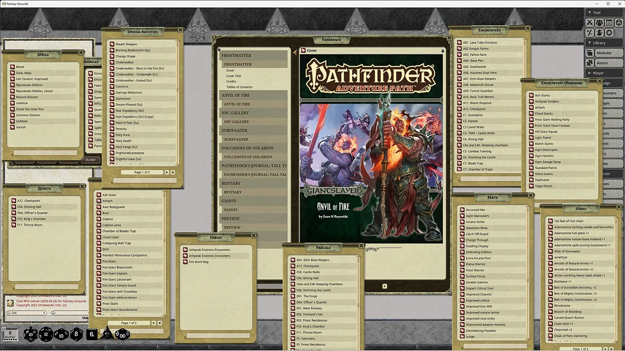 Fantasy Grounds - Pathfinder RPG - Giantslayer AP 5: Anvil of Fire Screenshot 3