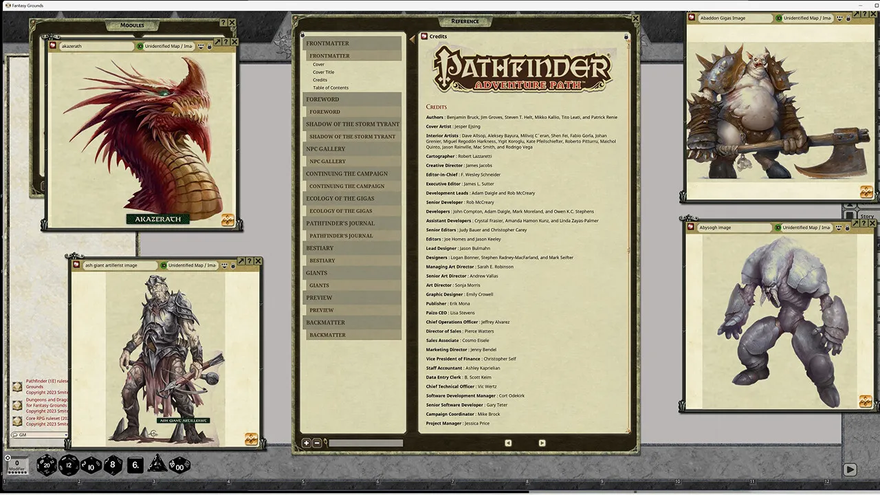 Fantasy Grounds - Pathfinder RPG - Giantslayer AP 6: Shadow of the Storm Tyrant Screenshot 1
