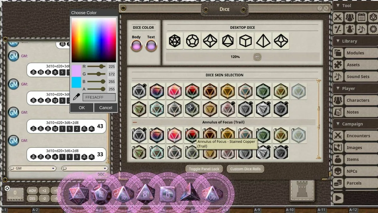 Fantasy Grounds - Annulus of Focus Dice Pack Screenshot 5