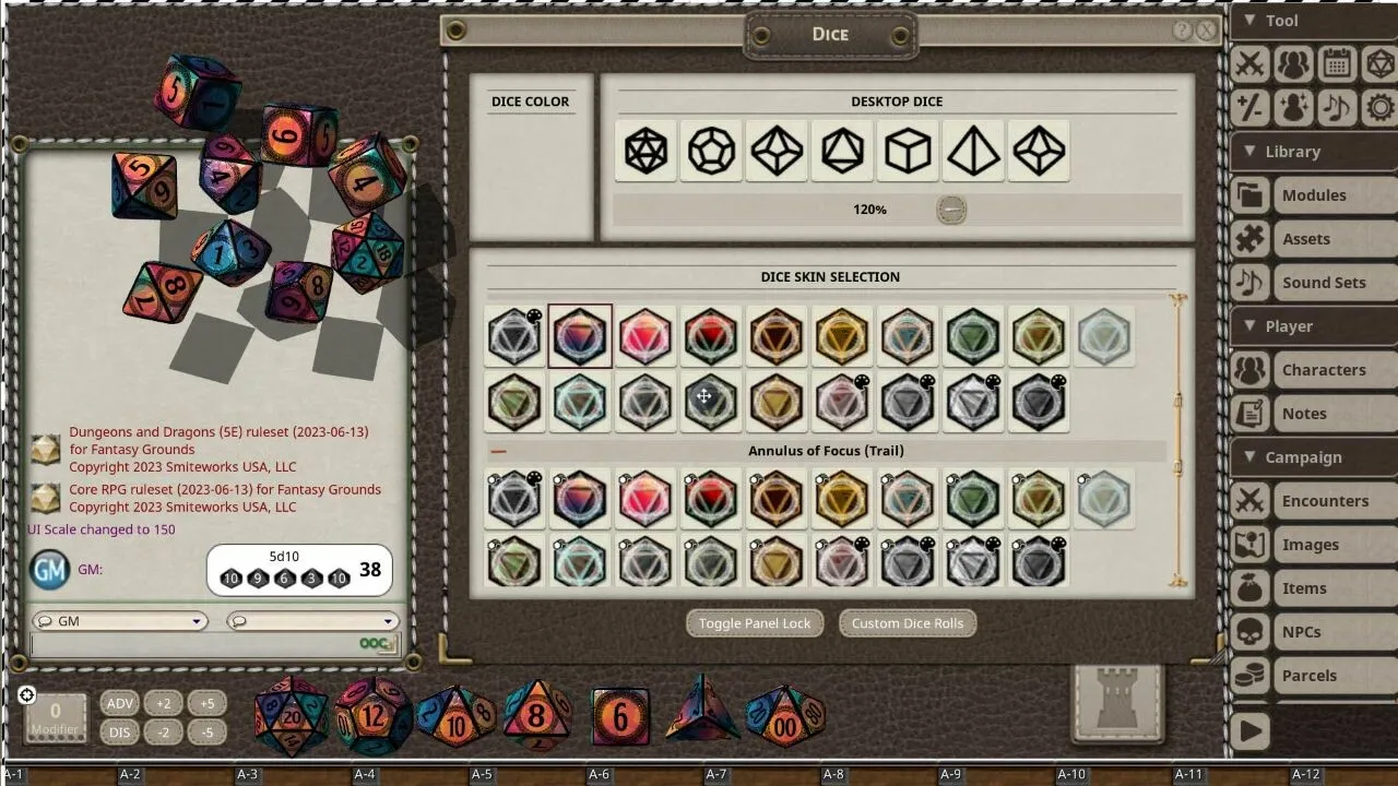 Fantasy Grounds - Annulus of Focus Dice Pack Screenshot 0