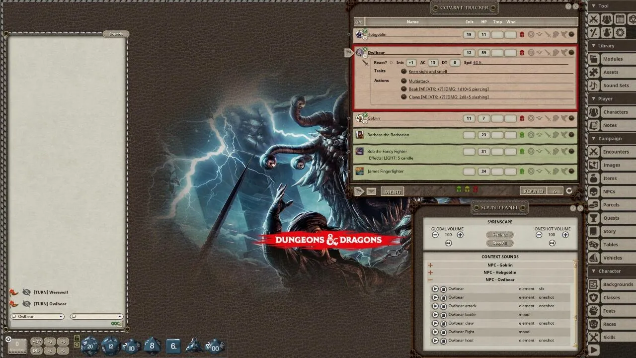Fantasy Grounds - D&D Monster Manual - Syrinscape Sound Link Pack Screenshot 3