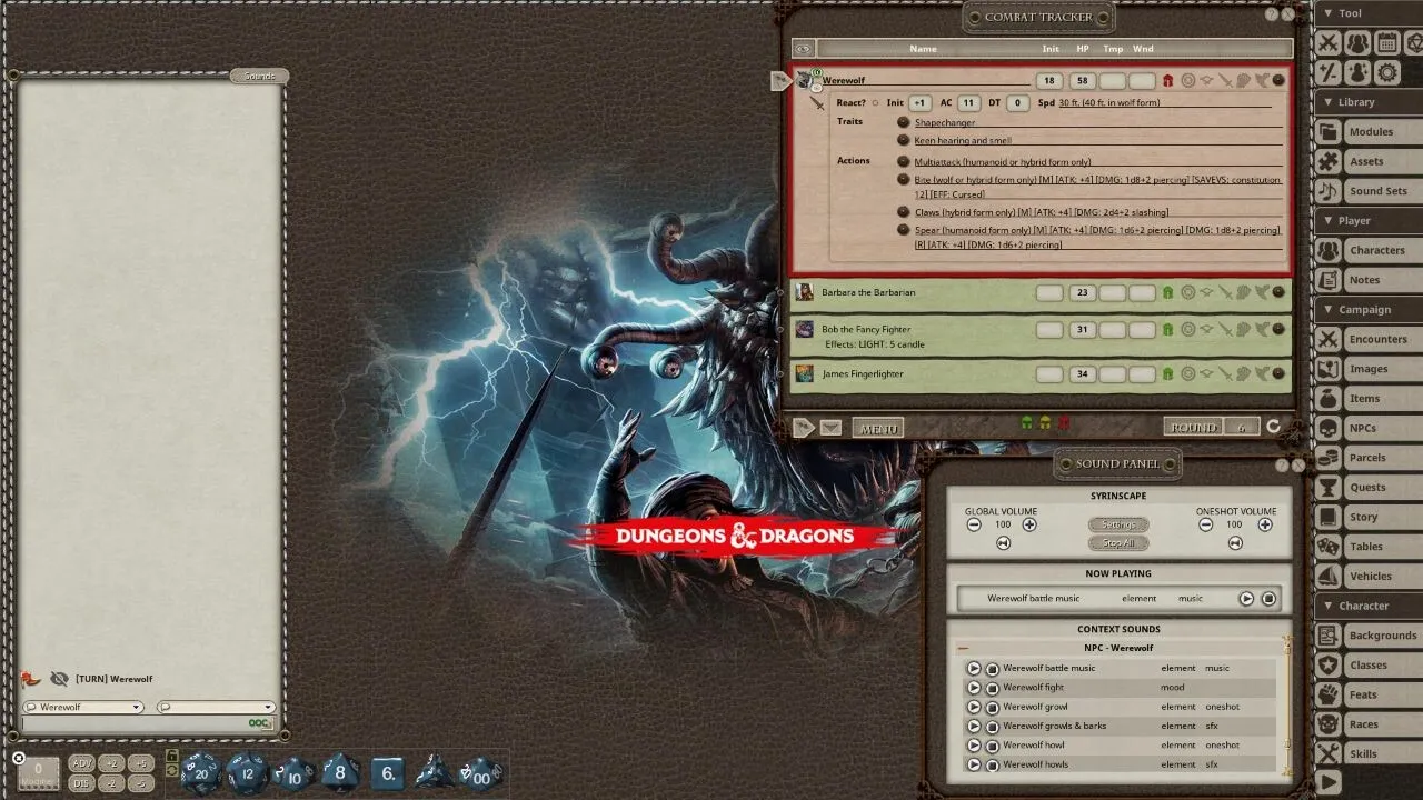 Fantasy Grounds - D&D Monster Manual - Syrinscape Sound Link Pack Screenshot 2