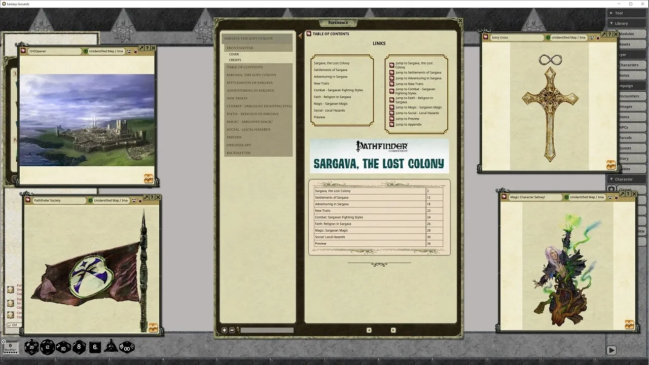 Fantasy Grounds - Pathfinder RPG - Pathfinder Companion: Sargava the Lost Colony Screenshot 1