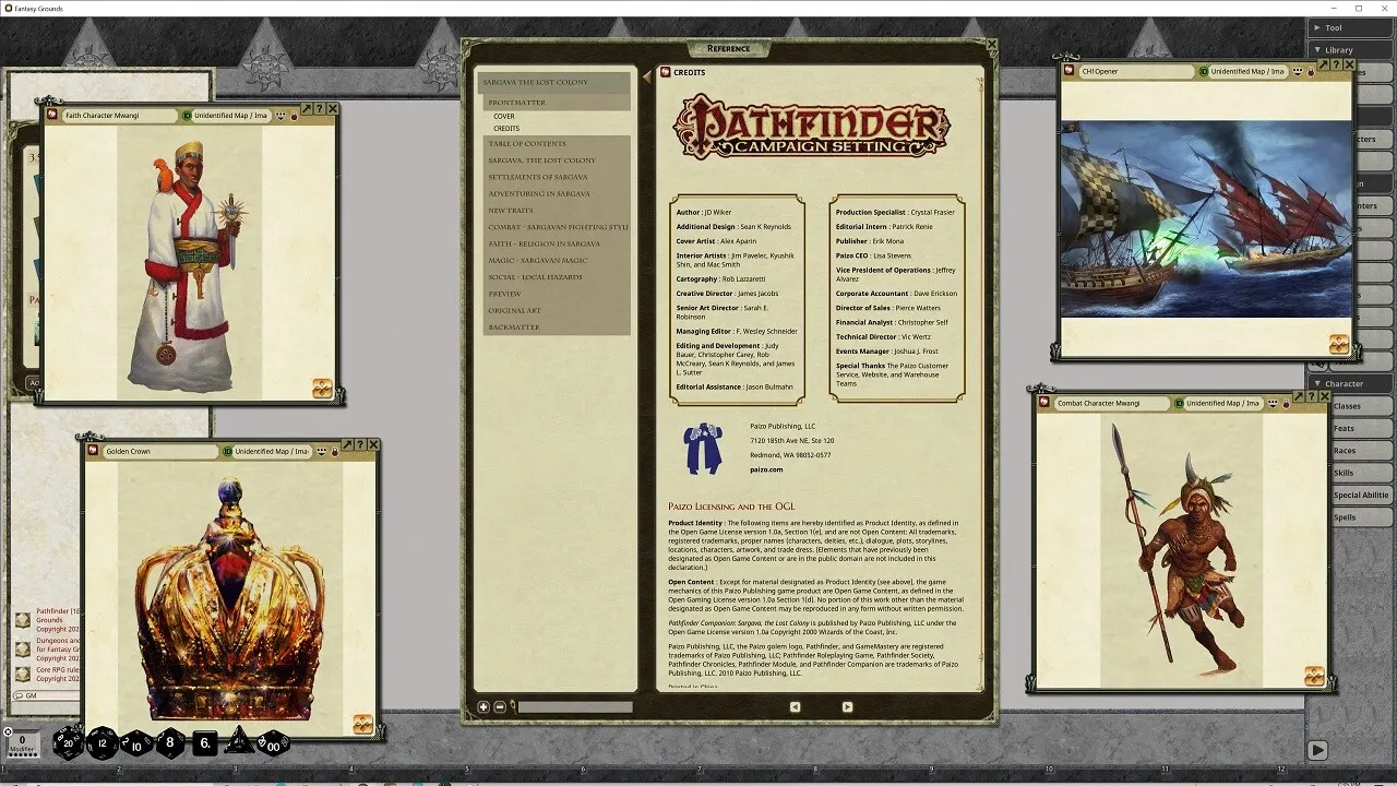 Fantasy Grounds - Pathfinder RPG - Pathfinder Companion: Sargava the Lost Colony Screenshot 2