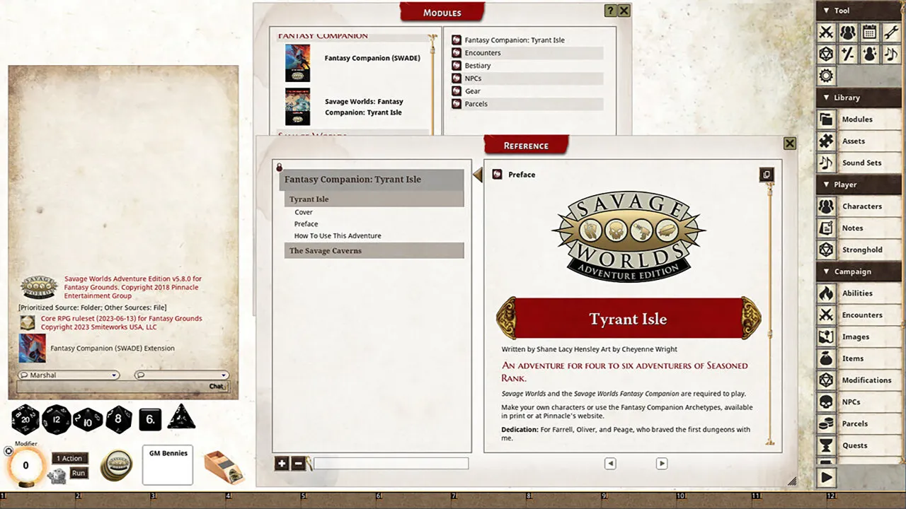 Fantasy Grounds - The Savage Caverns of Tyrant Isle Fantasy Adventure Screenshot 3
