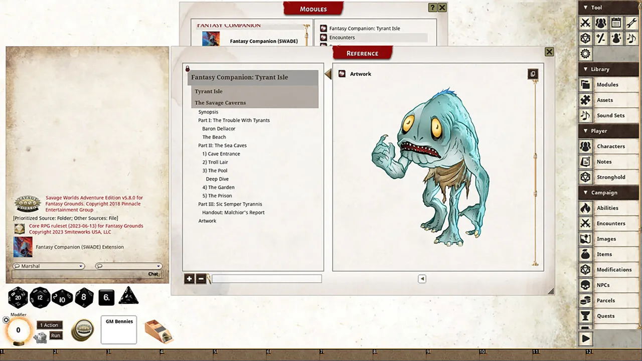 Fantasy Grounds - The Savage Caverns of Tyrant Isle Fantasy Adventure Screenshot 0