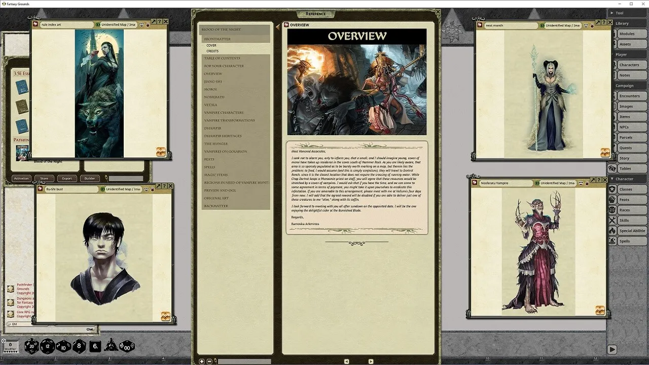 Fantasy Grounds - Pathfinder RPG - Pathfinder Player Companion: Blood of the Night Screenshot 0