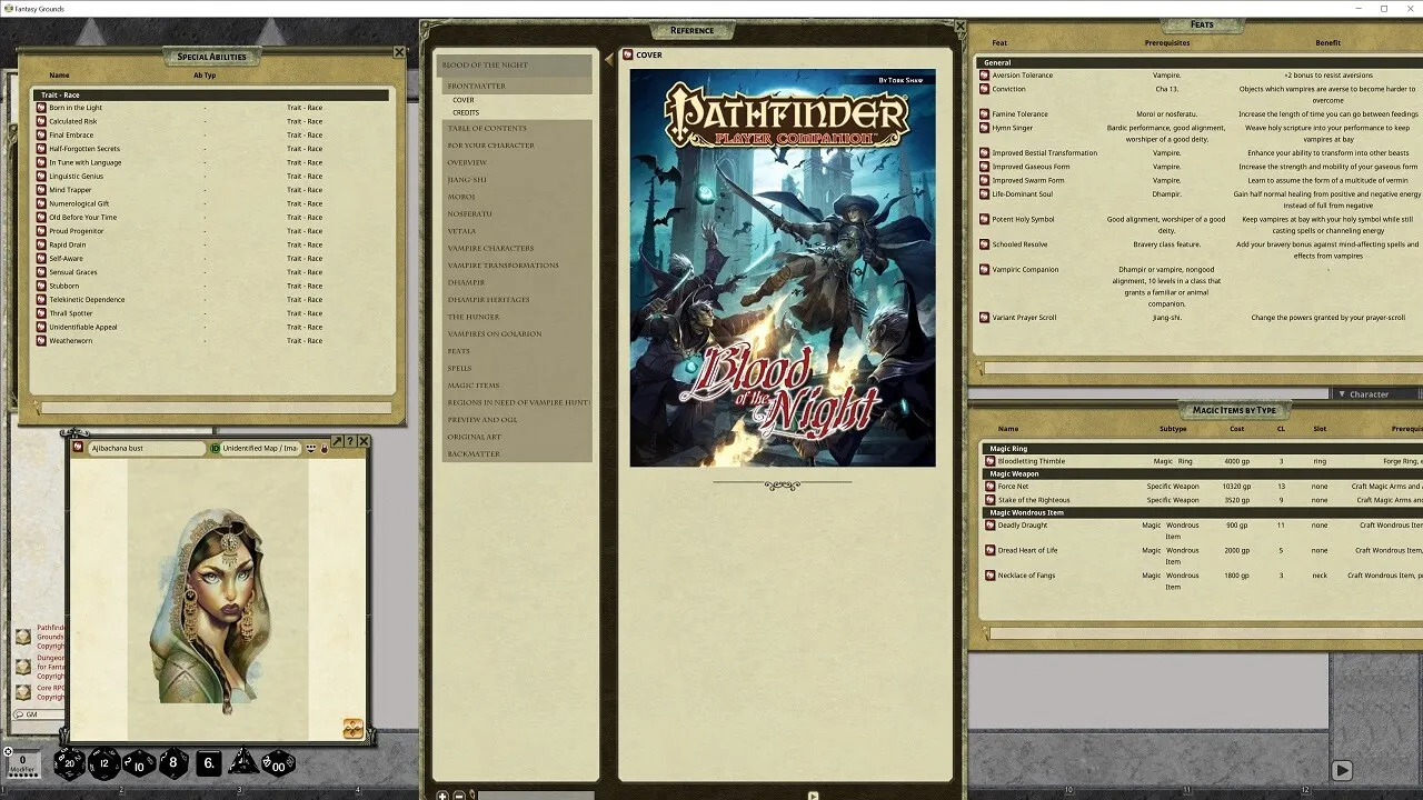 Fantasy Grounds - Pathfinder RPG - Pathfinder Player Companion: Blood of the Night Screenshot 4