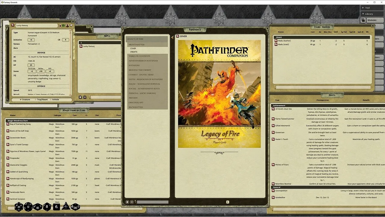 Fantasy Grounds - Pathfinder RPG - Pathfinder Companion Legacy of Fire Players Guide Screenshot 4