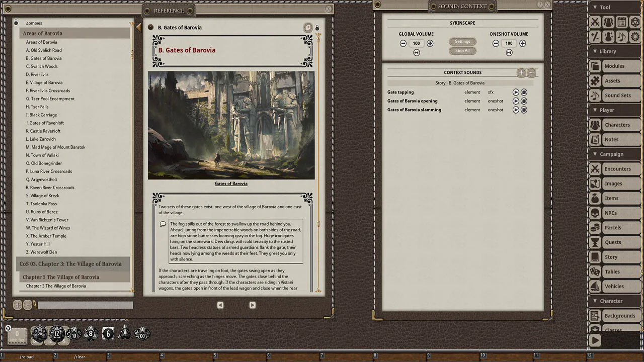 Fantasy Grounds - D&D Curse of Strahd - Syrinscape Sound Link Pack Screenshot 3