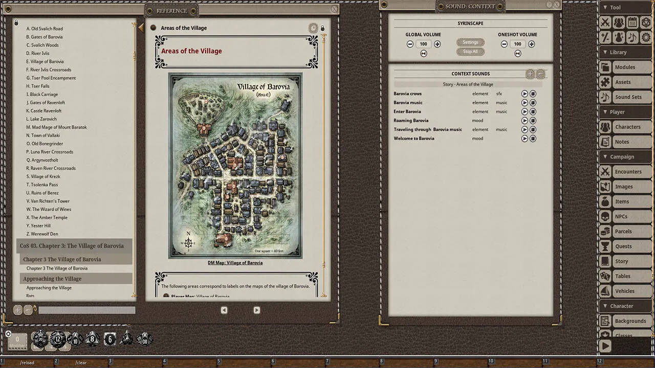 Fantasy Grounds - D&D Curse of Strahd - Syrinscape Sound Link Pack Screenshot 0