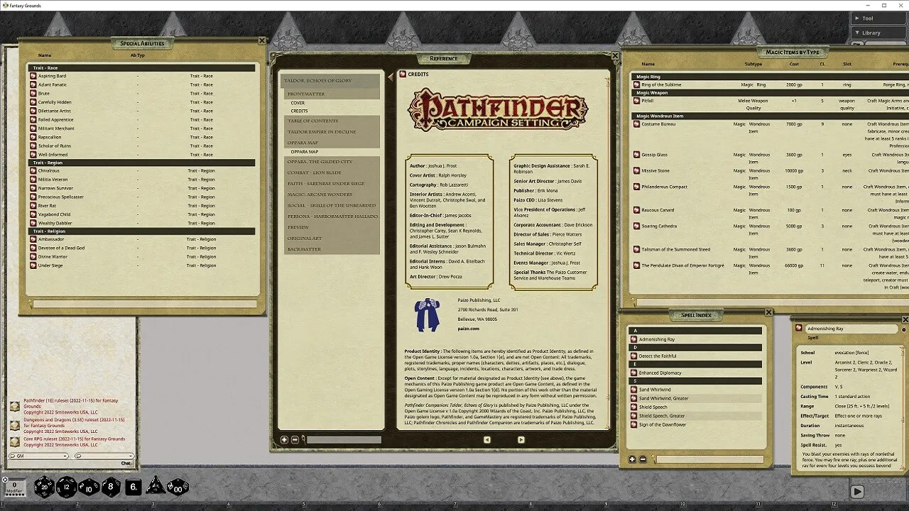 Fantasy Grounds - Pathfinder RPG - Pathfinder Companion Taldor Echoes of Glory Screenshot 4